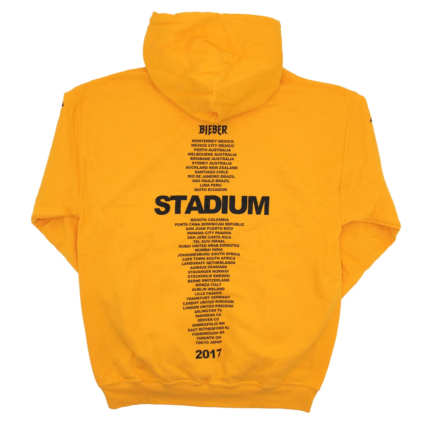 Justin Bieber Stadium Tour 2017 Hooded Sweatshirt - Image 2