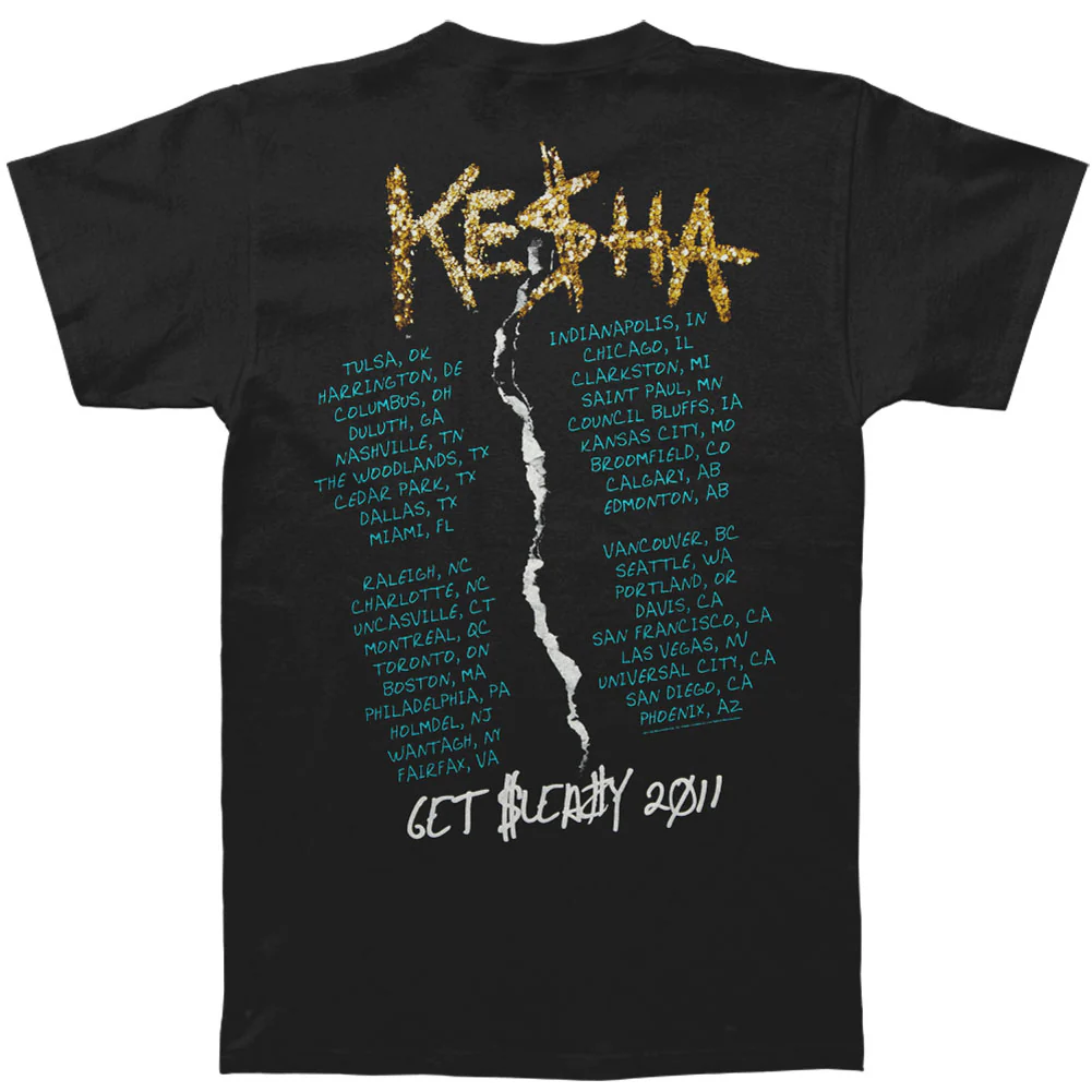 Kesha CD Cover 2011 Tour T-shirt - Image 2