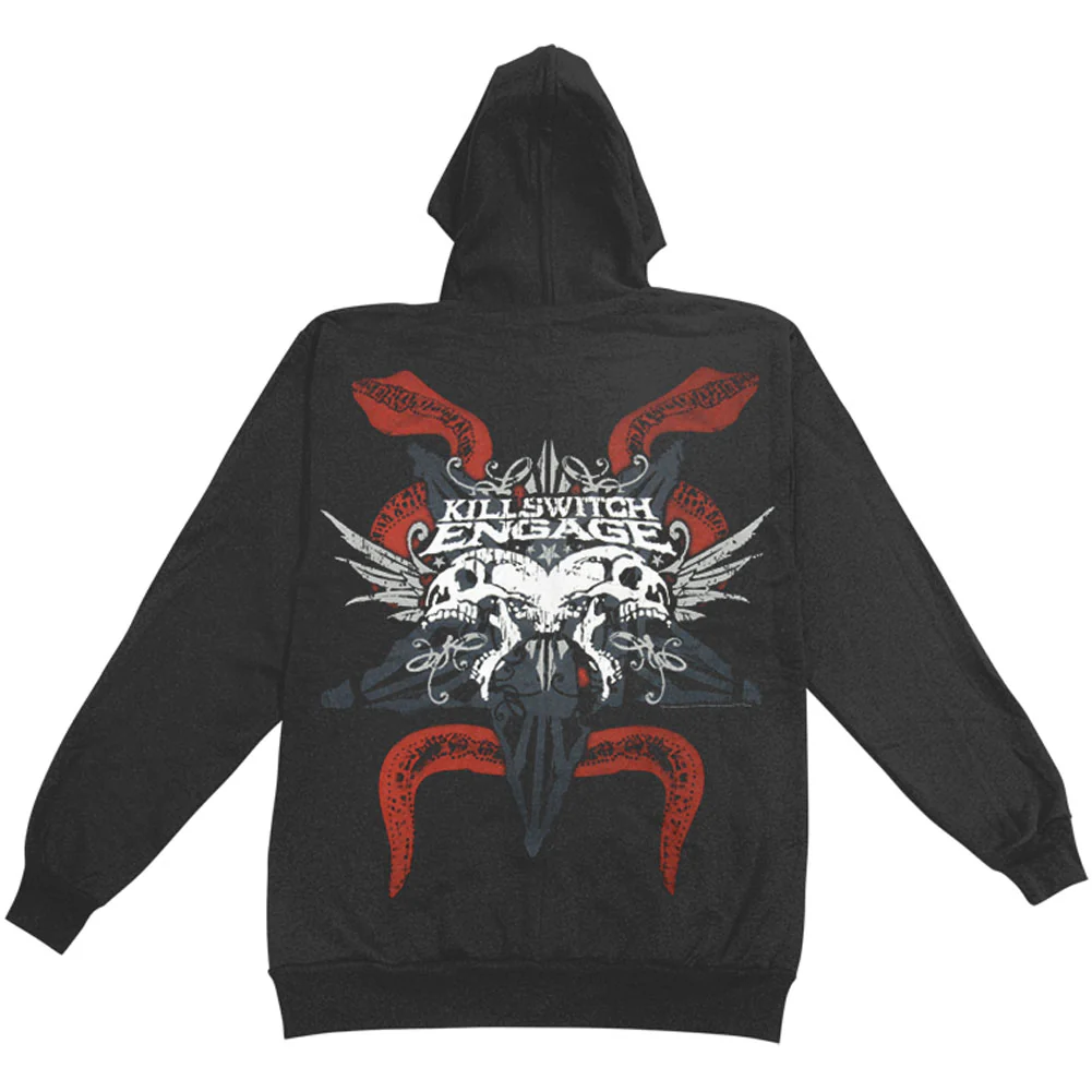 Killswitch Engage Snakes And Skulls Zippered Hooded Sweatshirt - Image 2