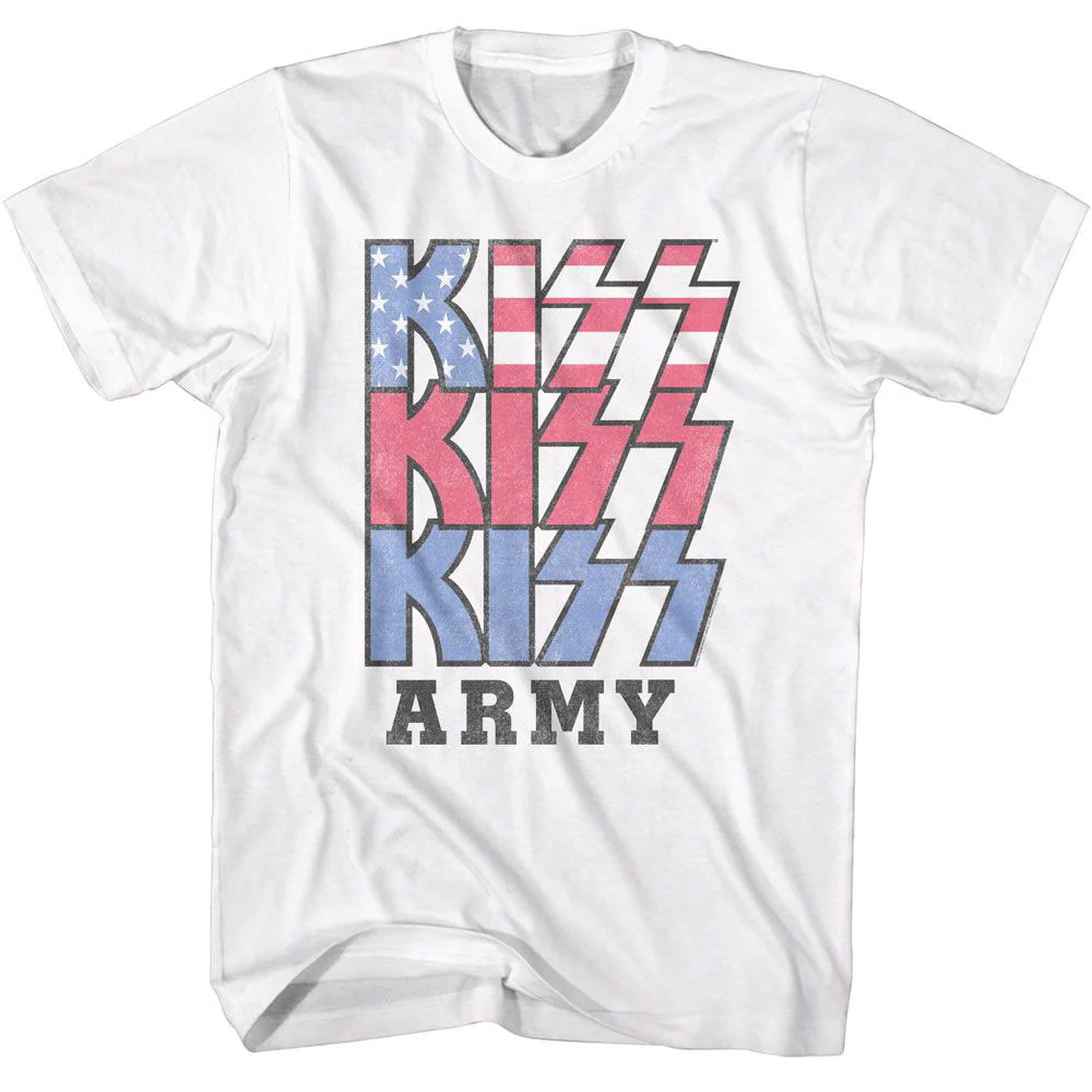 KISS Kiss Patriotic Logo T-shirt