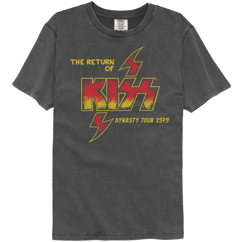 KISS Kiss The Return Of Kiss 1979 Washed T-shirt