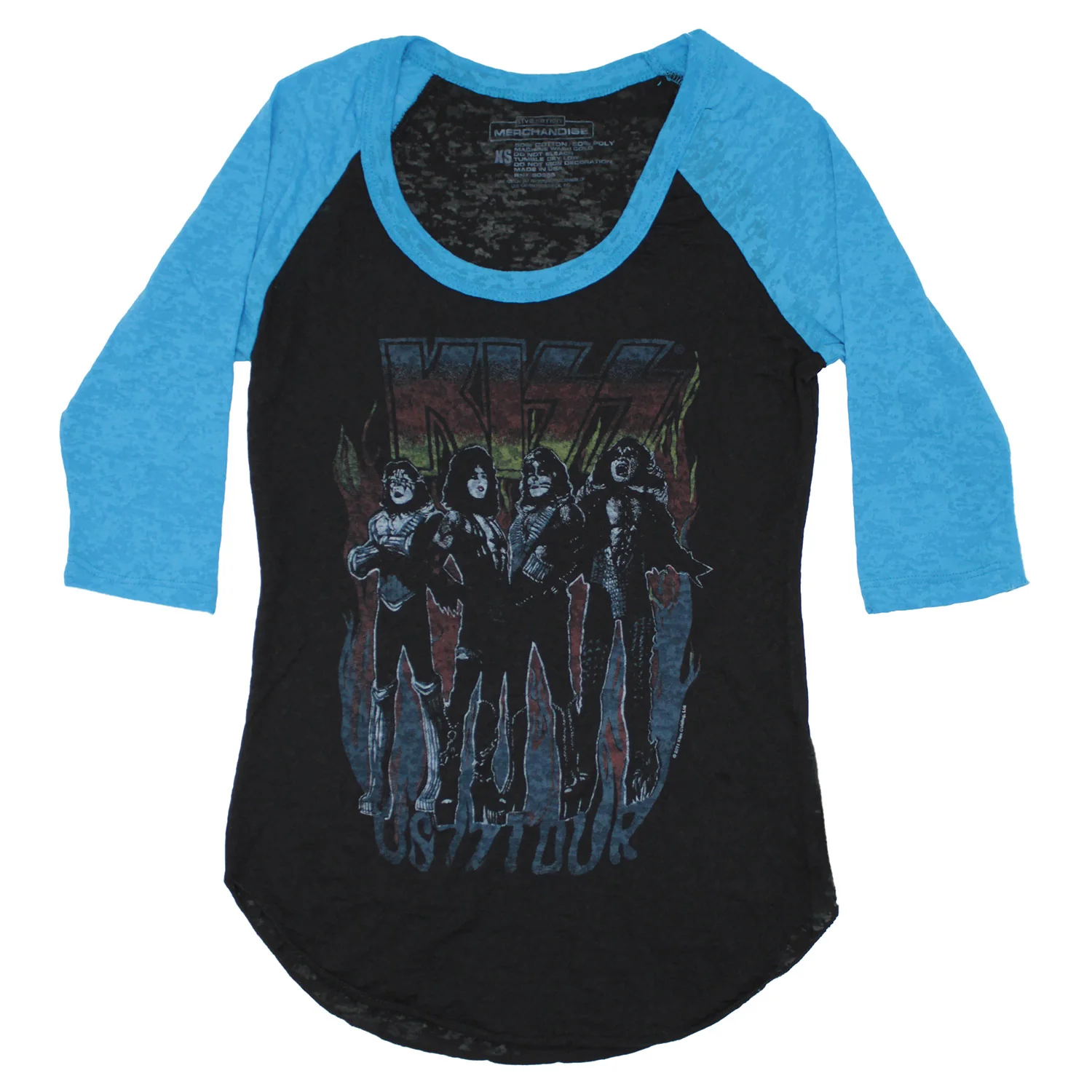 KISS Vintage Distressed US 77 Tour Junior Top
