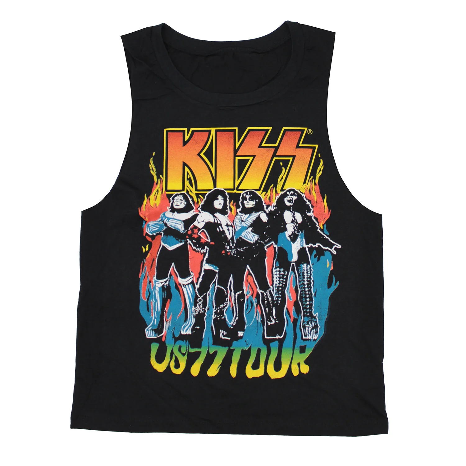 KISS Vintage US 77 Tour Muscle Tank Womens Tank