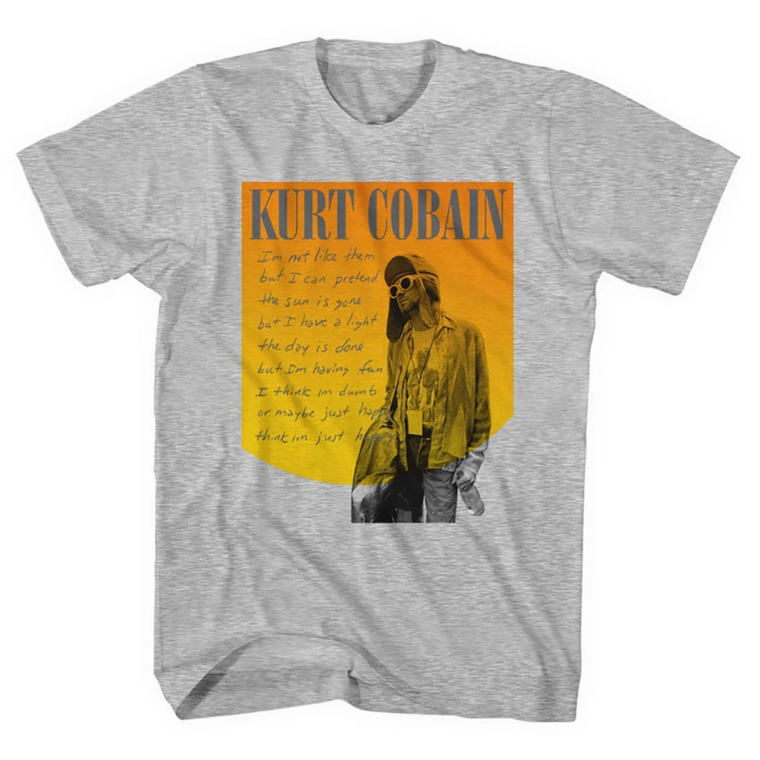 Kurt Cobain Just Happy Photo Tee T-shirt
