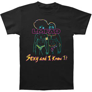 LMFAO Sexy Sketch Neon T-shirt