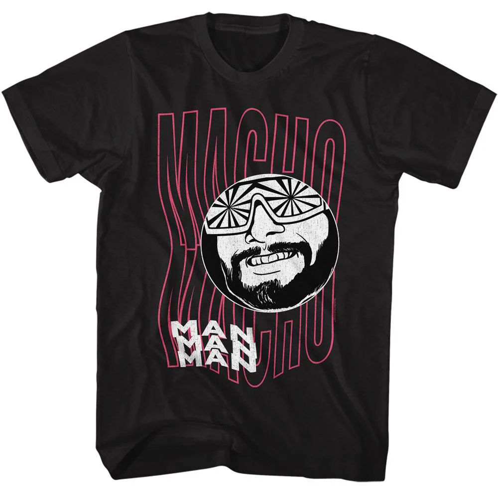Macho Man Macho Man Funky Text T-shirt