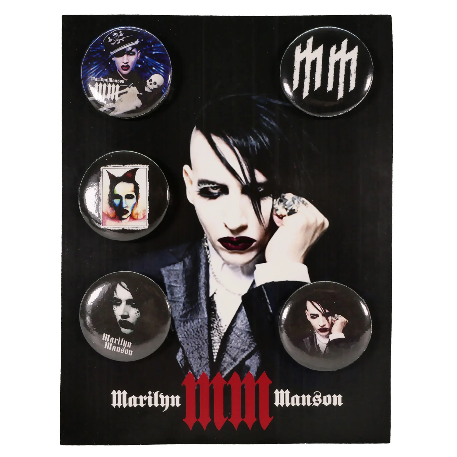 Marilyn Manson 5 Piece Button Set Collector Items