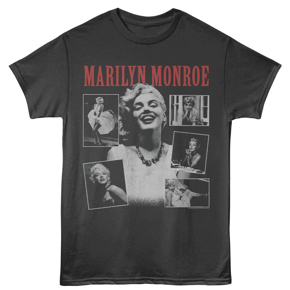 Marilyn Monroe Marilyn Monroe Collage With Color Logo T-shirt