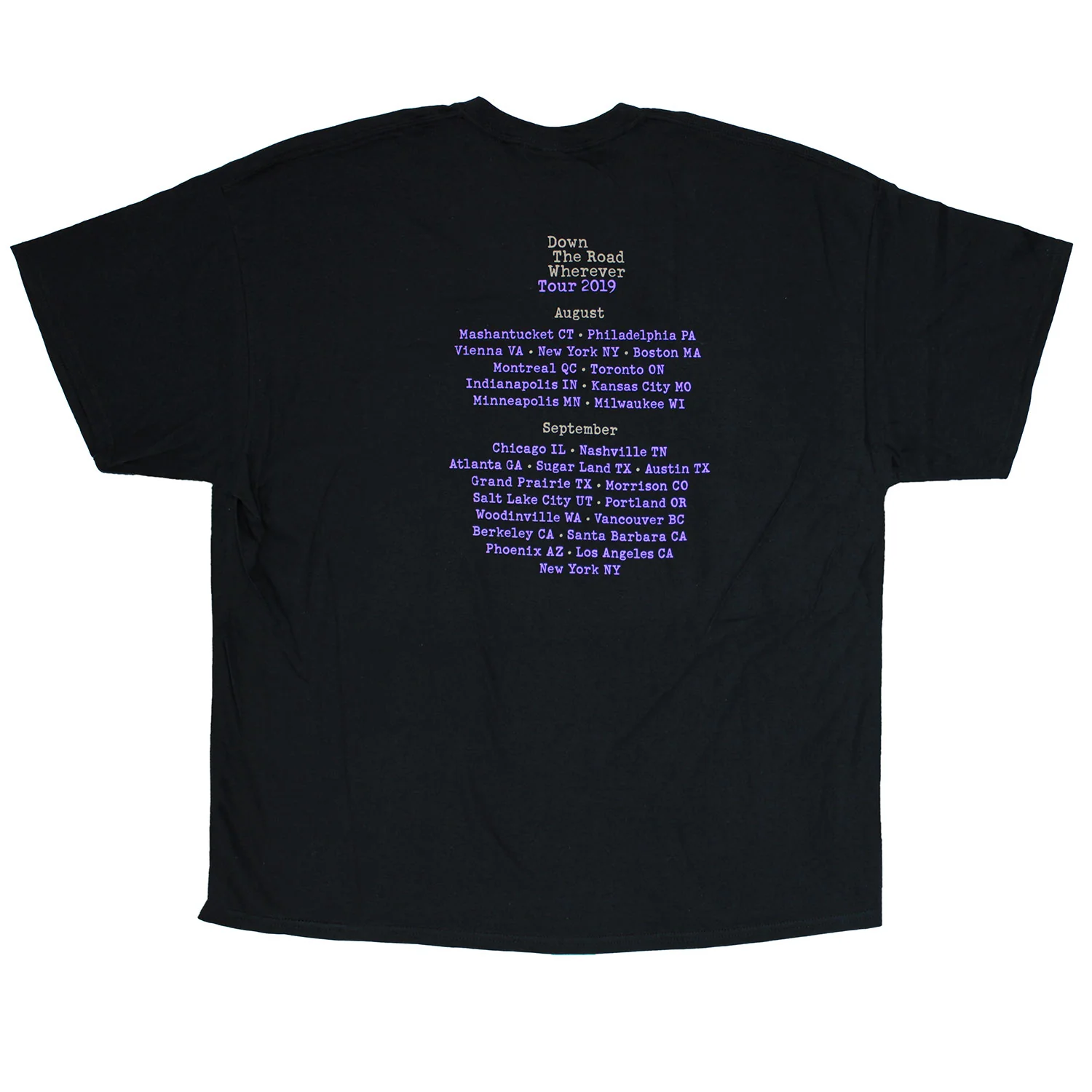 Mark Knopfler Down The Road Wherever Tour 2019 T-shirt - Image 2