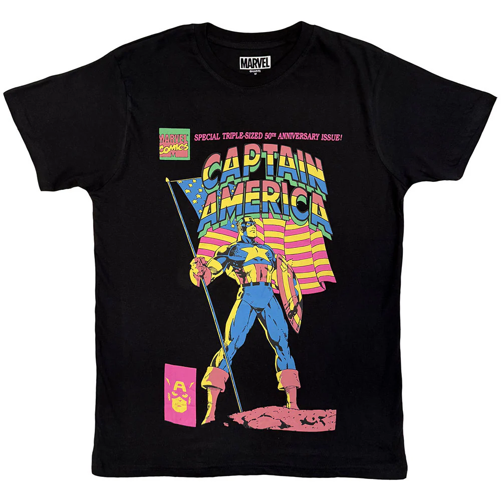Marvel Comics Captain America 50th Anniversary T-shirt
