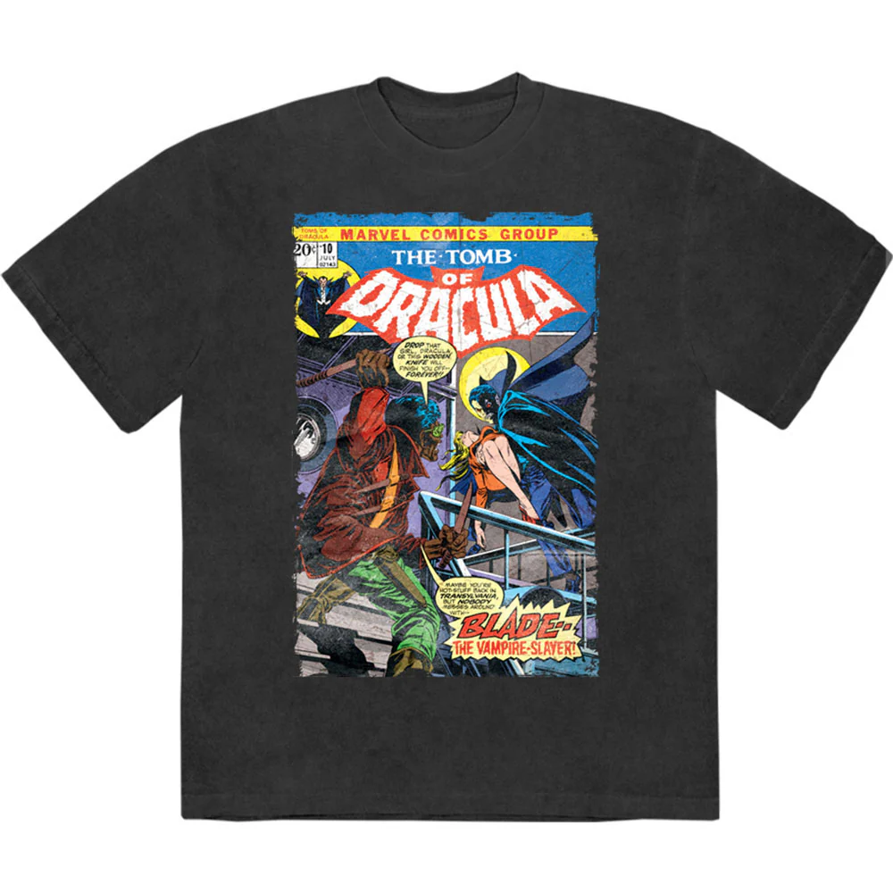 Marvel Comics Tomb Of Dracula Stone Wash T-shirt