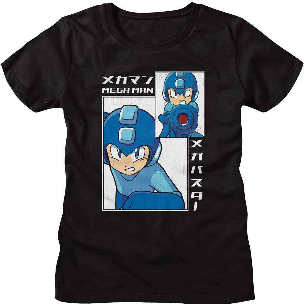 Mega Man Mega Man Big And Small Rectangle Junior Top