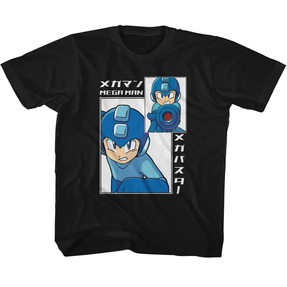 Mega Man Mega Man Big And Small Rectangle Youth T-shirt
