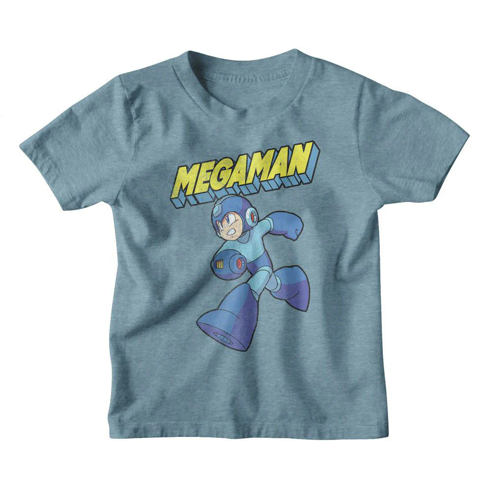 Mega Man Mega Man Run Kids Childrens T-shirt