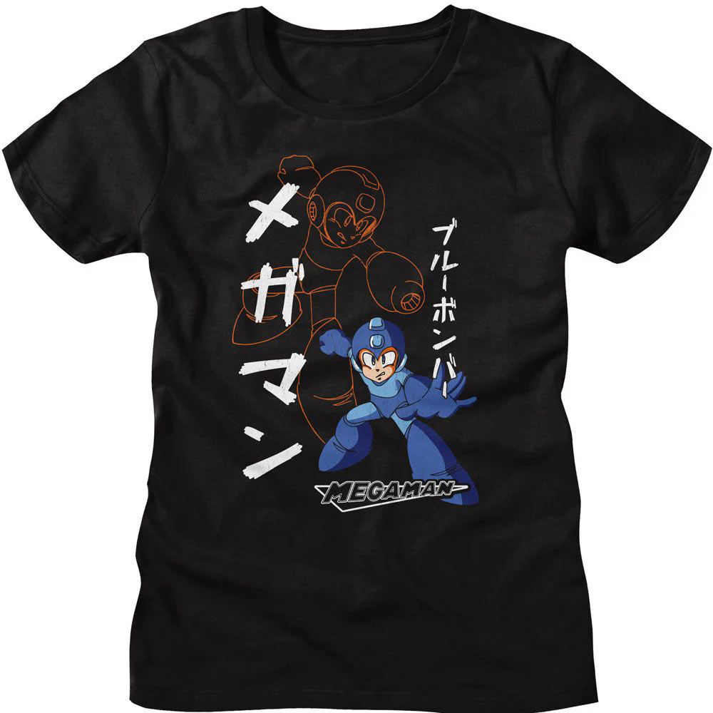Mega Man Mega Man Solid And Outline Junior Top