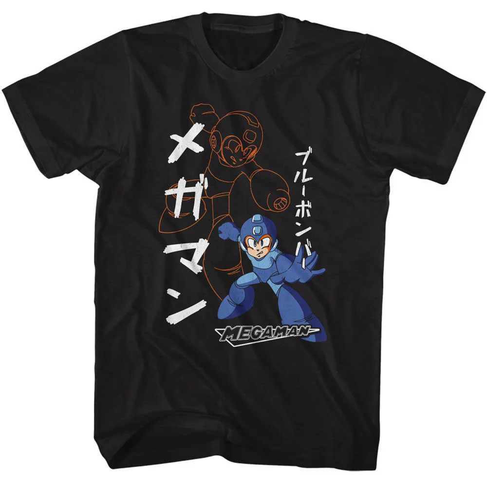 Mega Man Mega Man Solid And Outline T-shirt