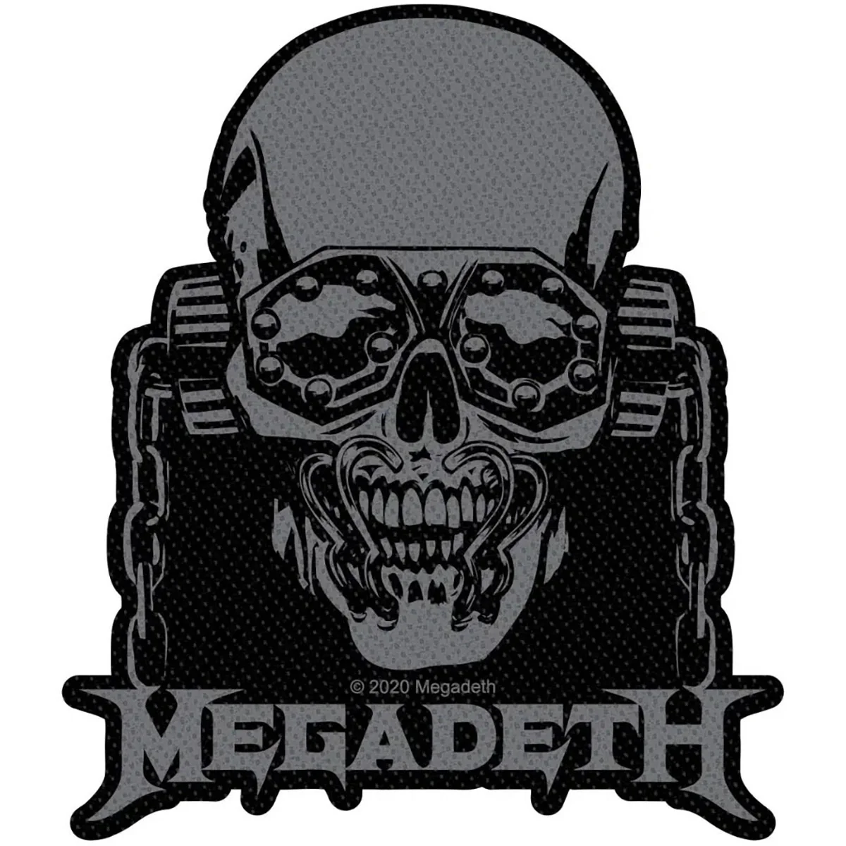 Megadeth Vic Rattlehead Cut Out Woven Patch