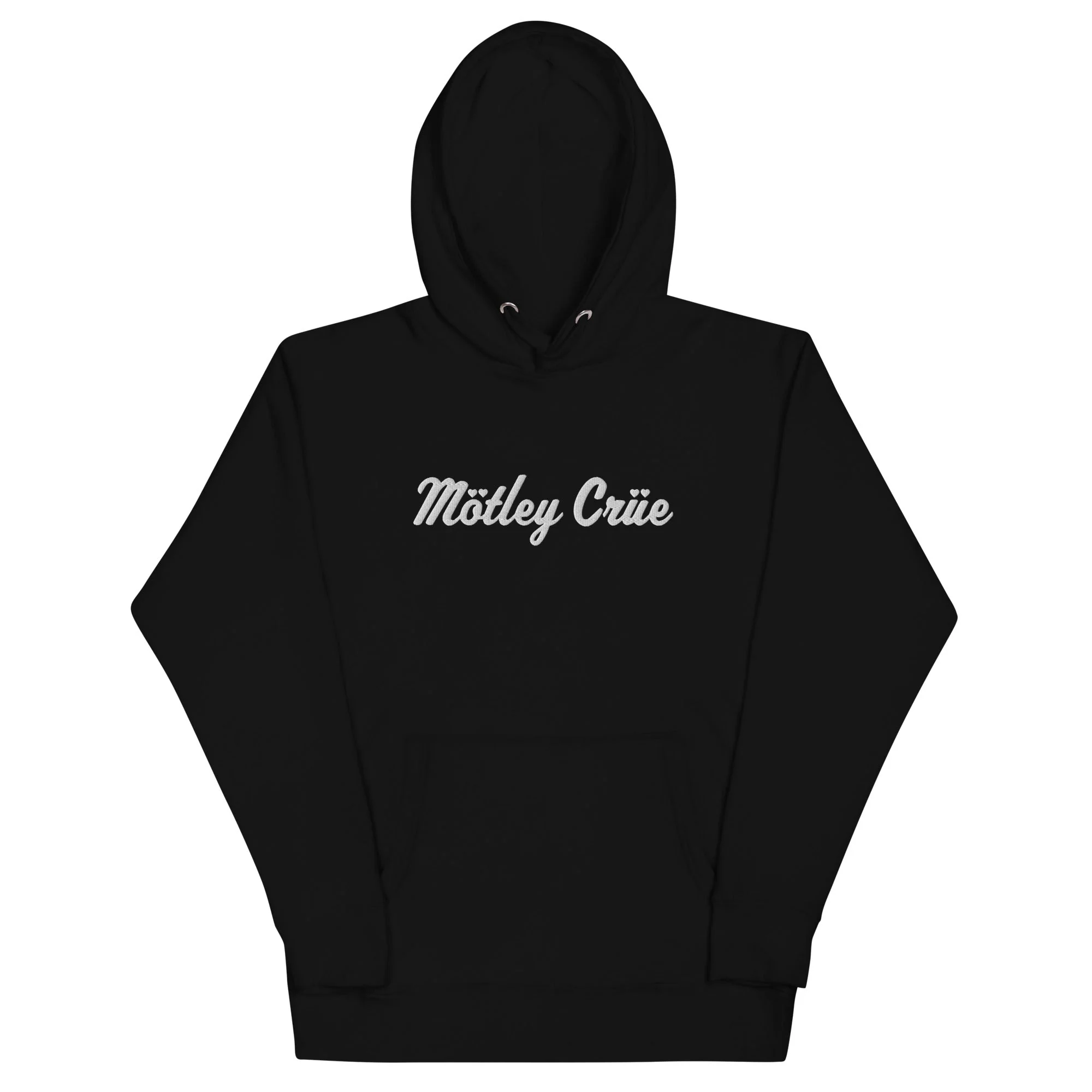Motley Crue - Cursive HD Embroidered Hoodie - Image 2