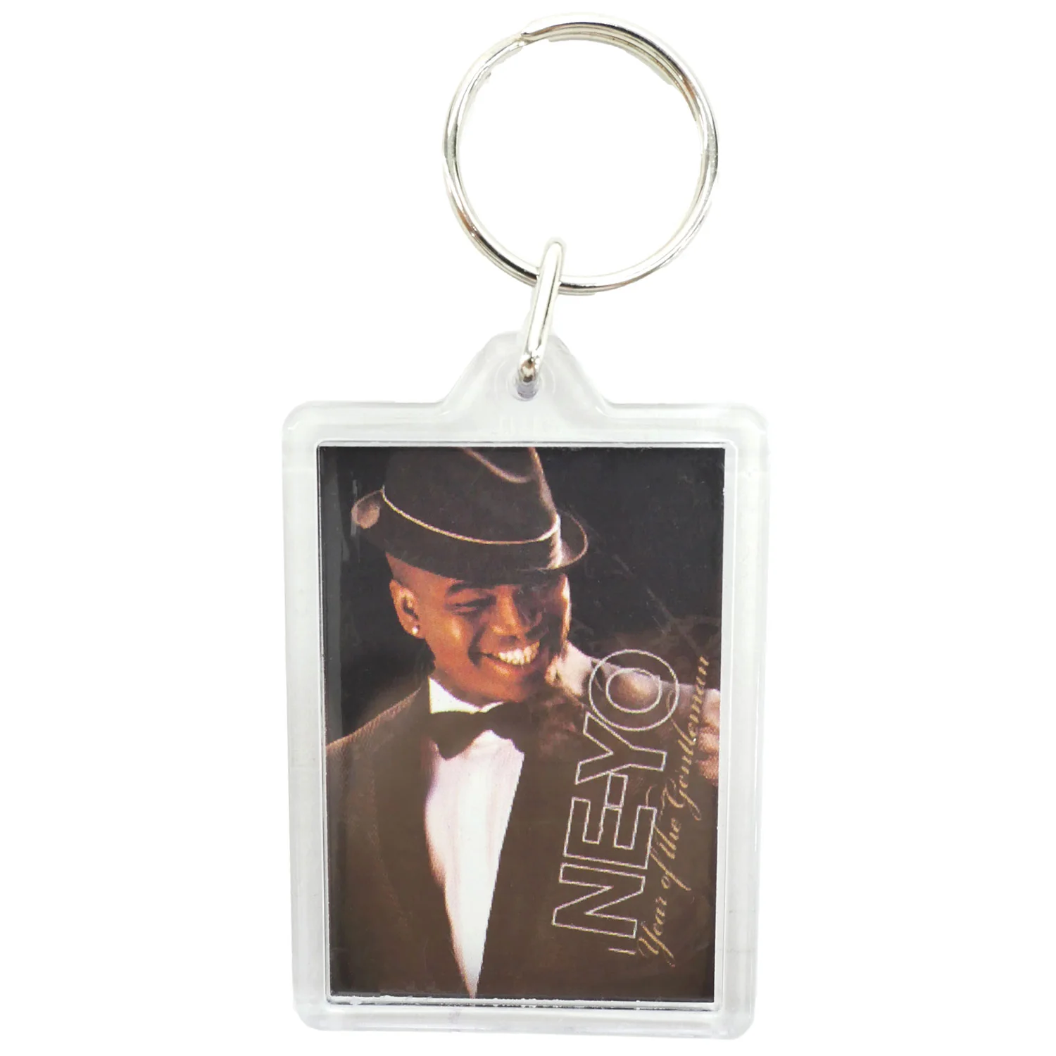 Ne-Yo Black Fedora Acrylic Keychain Plastic Key Chain