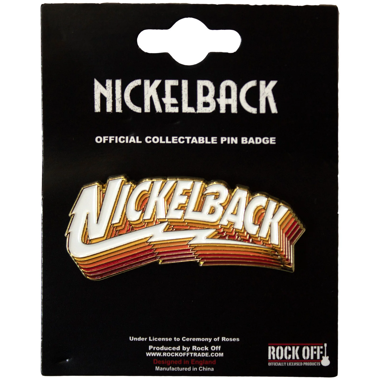 Nickelback Gradient Shadows Logo Pewter Pin Badge