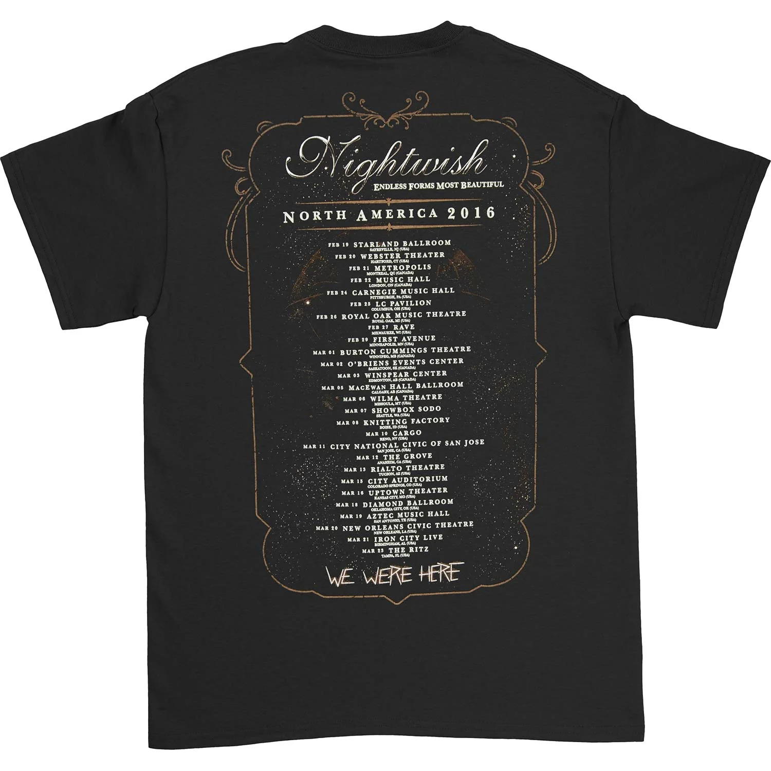Nightwish Endless Forms North America 2016 T-shirt - Image 2