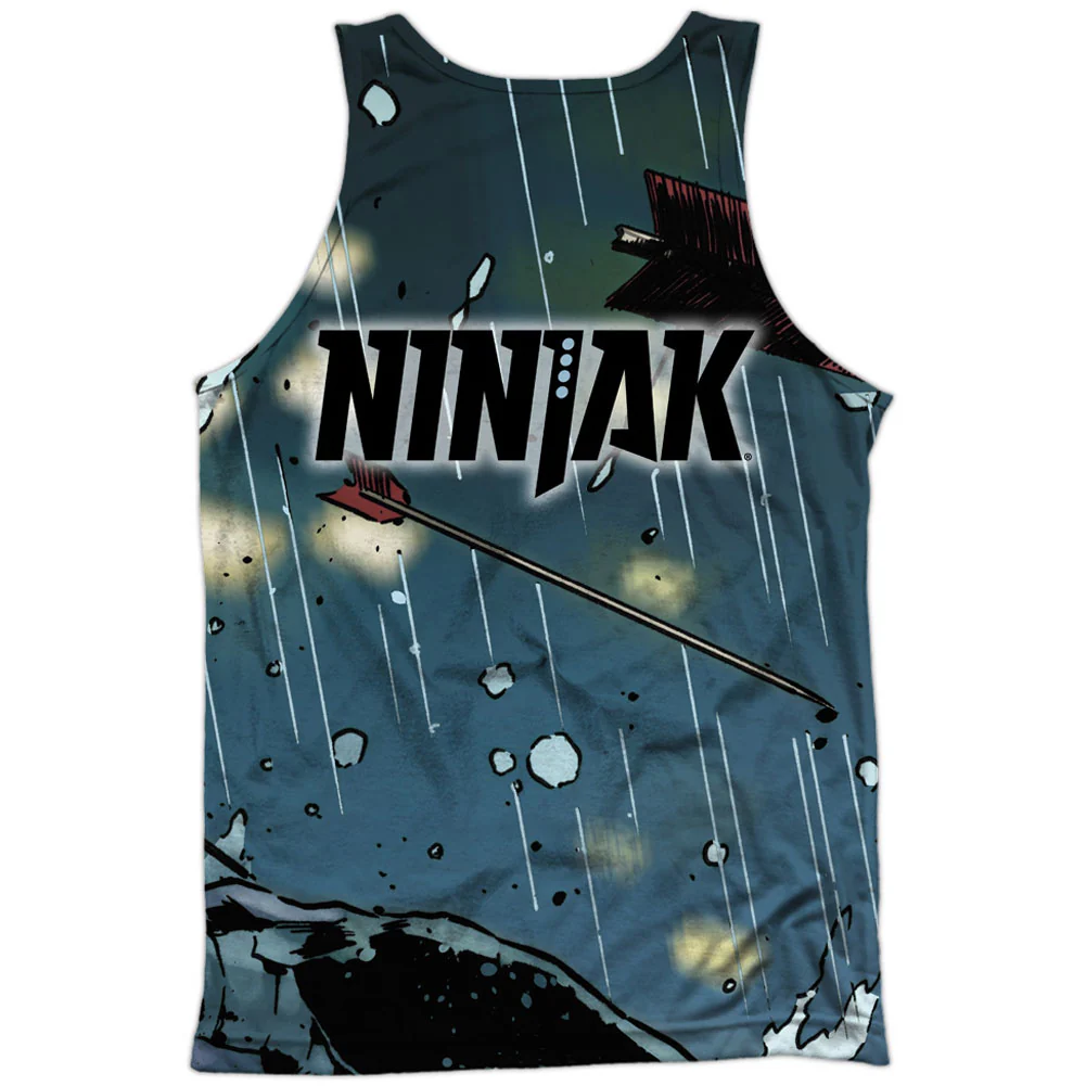 Ninjak Raining Arrows 100% Poly Front/Back Print Mens Tank - Image 2