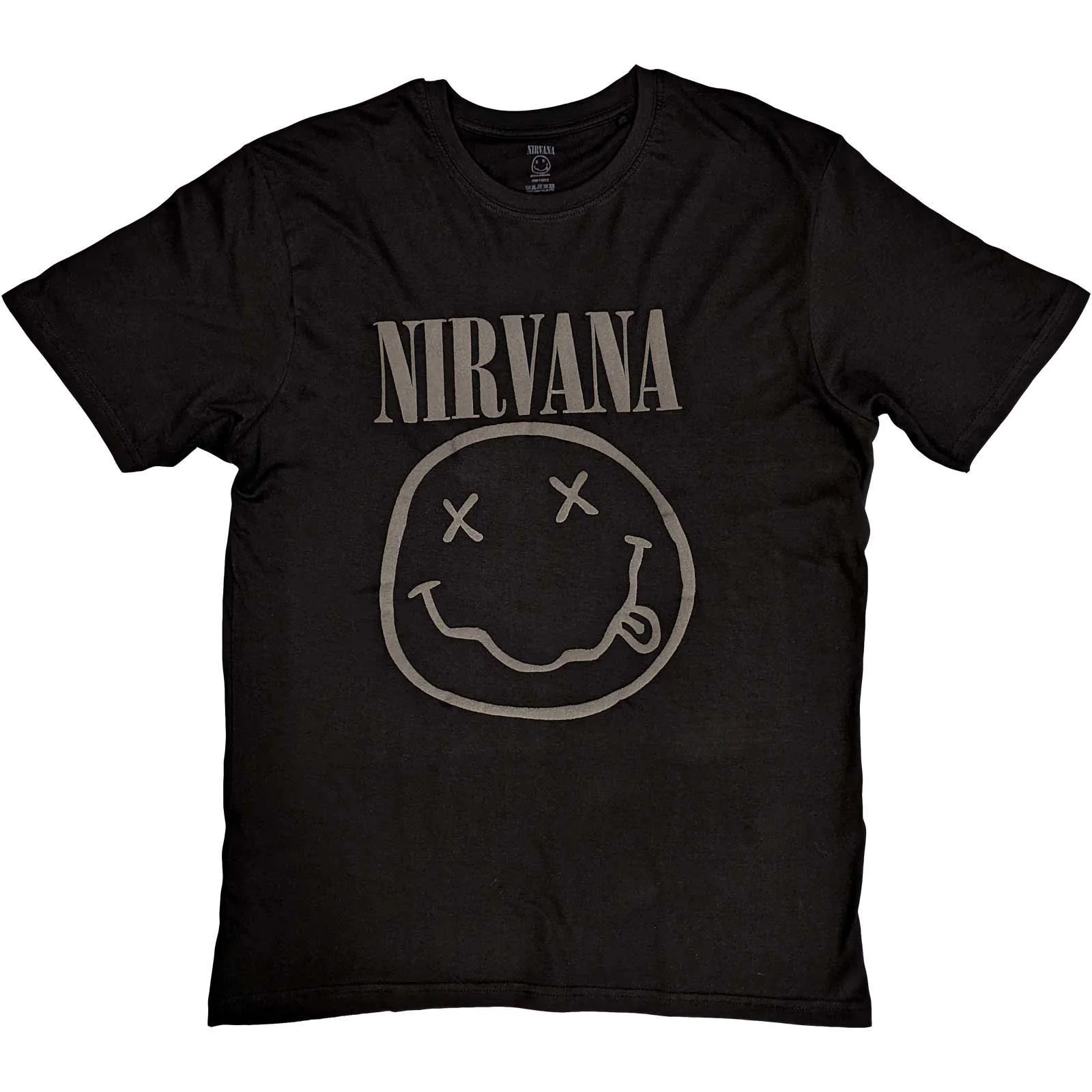 Nirvana Black Smiley T-shirt