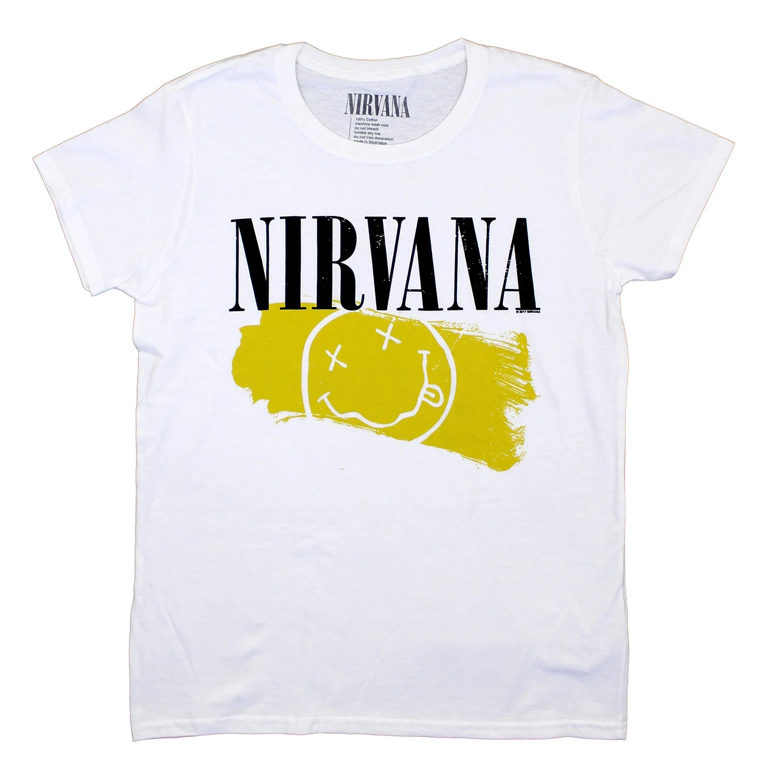 Nirvana Painted Smile Brush Stroke T-shirt