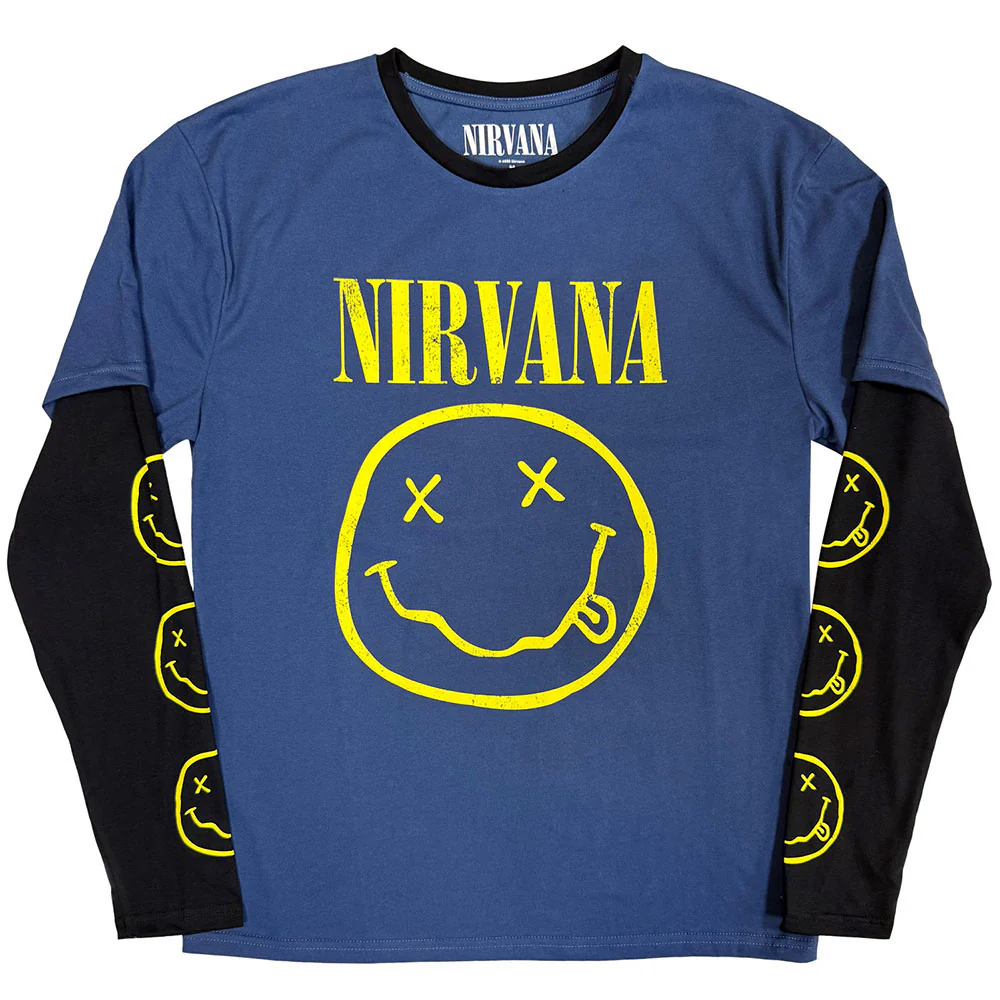Nirvana Yellow Happy Face Long Sleeve