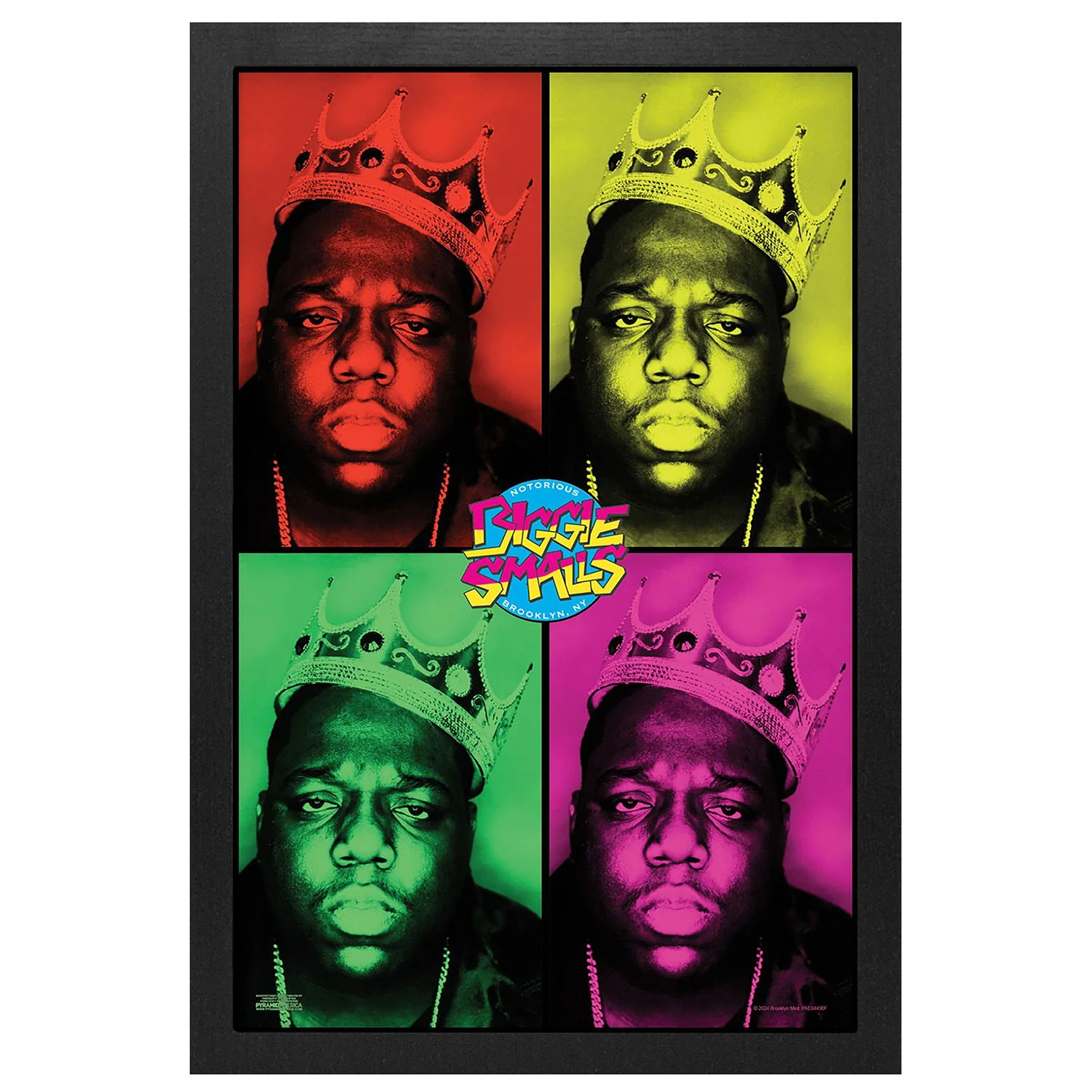 Notorious B.I.G. Pop Art - King Framed Wall Art
