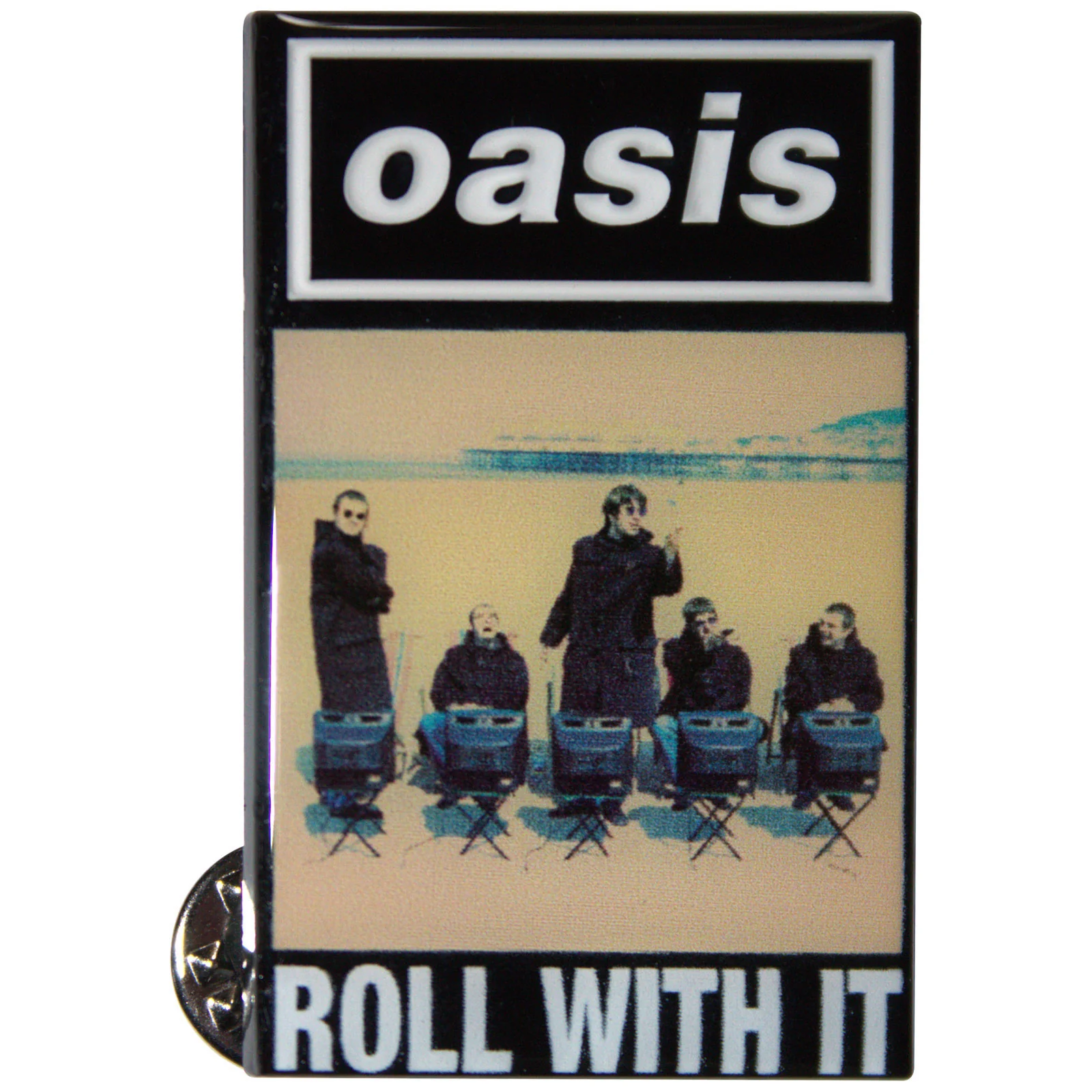 Oasis Roll With It Single Pewter Pin Badge