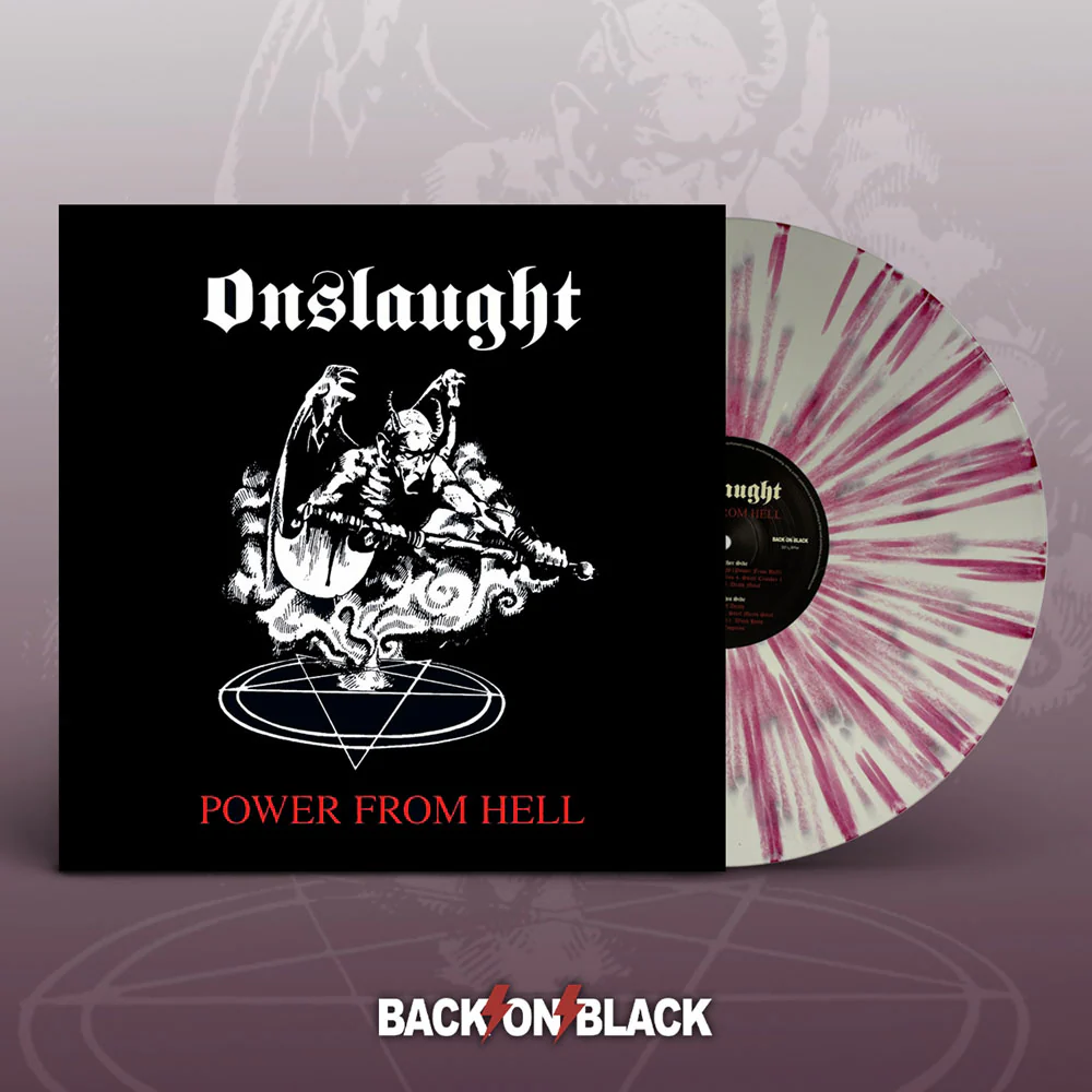 Onslaught Power From Hell (white W/ Red Splatter Vinyl) Vinyl LP Vinyl