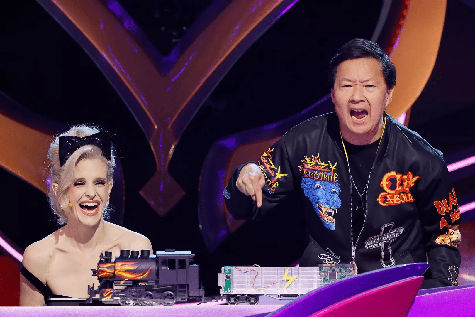 Ozzy Osbourne - Masked Singer Unisex Bomber Jacket - Image 3