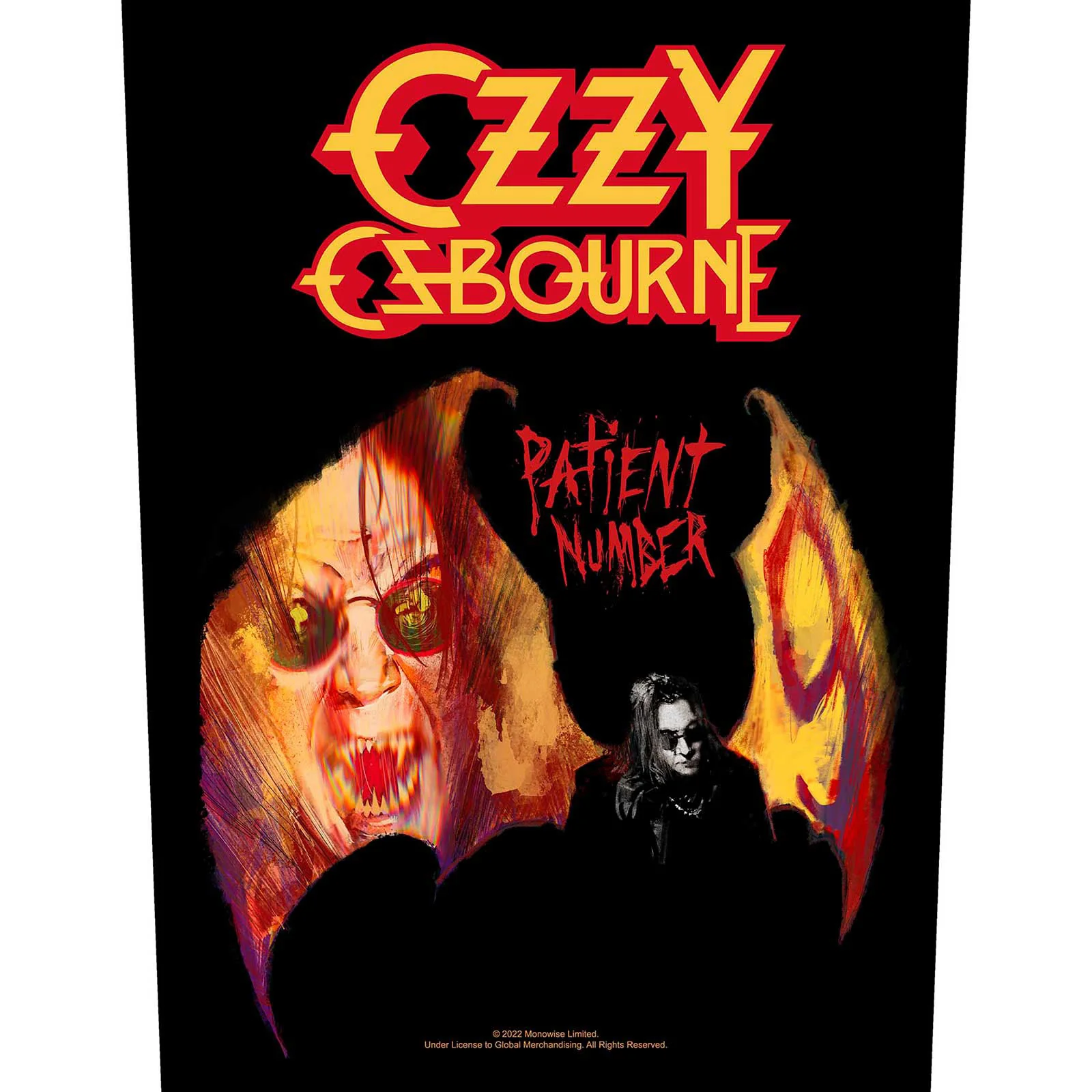 Ozzy Osbourne Patient No. 9 Back Patch