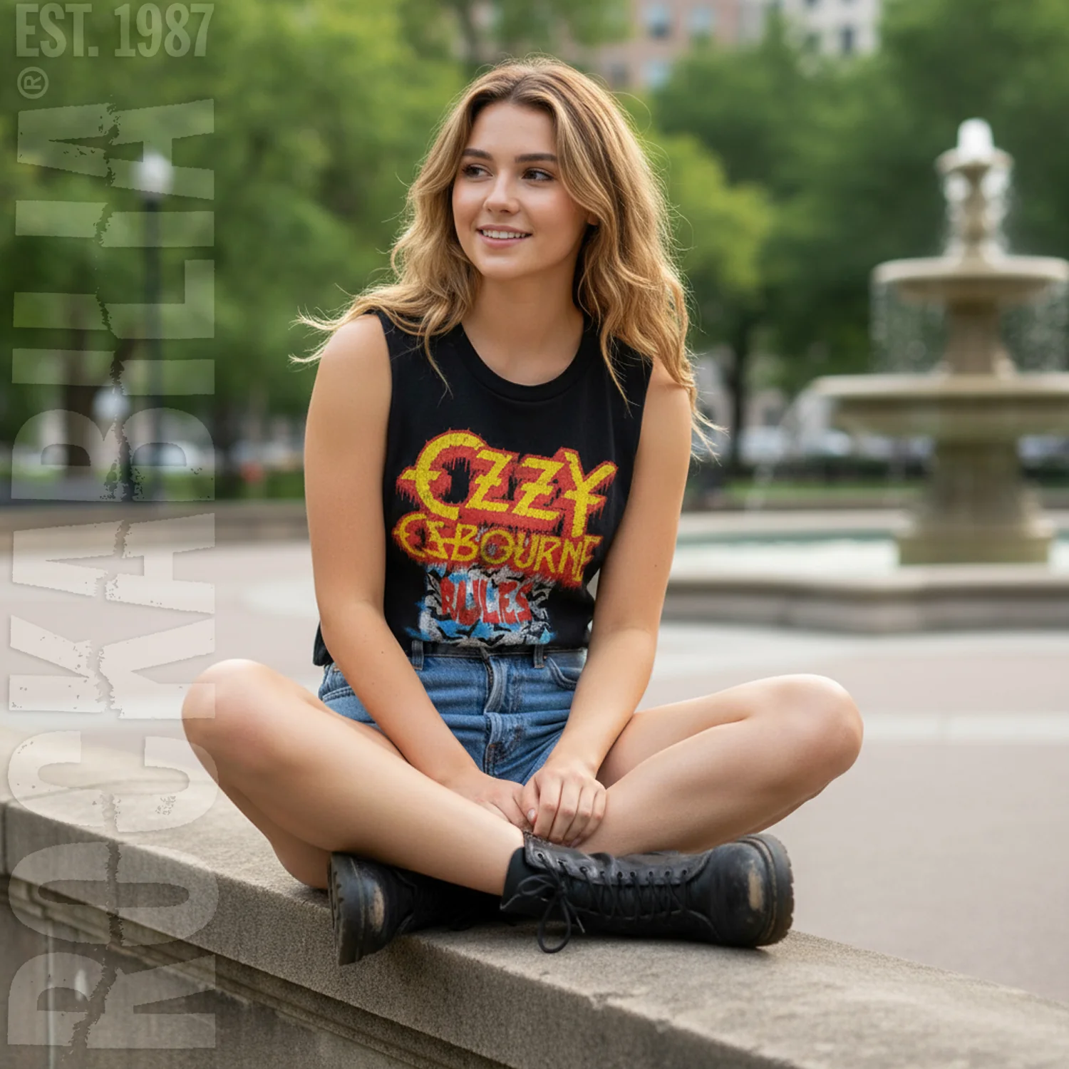 Ozzy Osbourne Rules Sleeveless Junior Top - Image 2