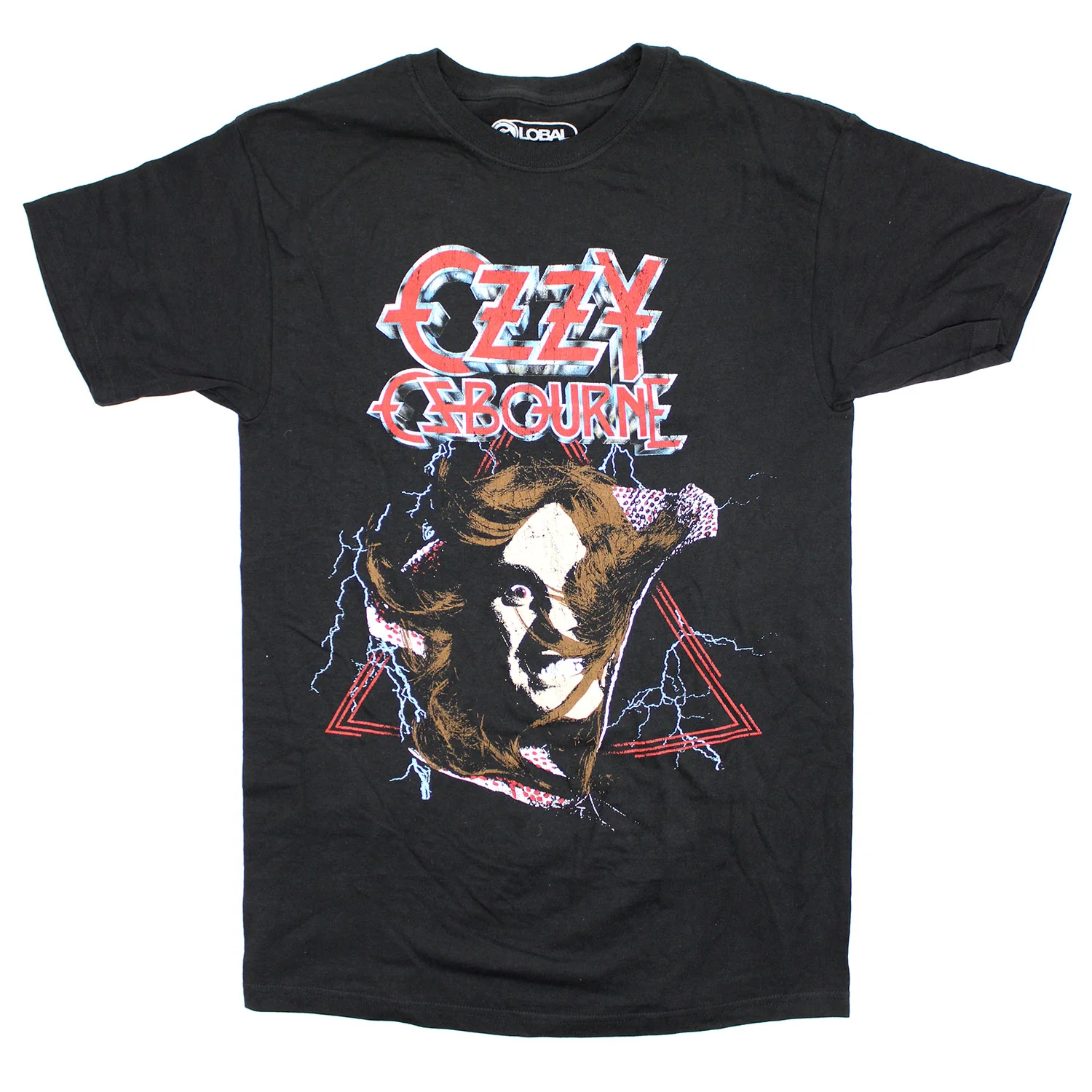 Ozzy Osbourne Vintage Distressed Face Within Triangle T-shirt