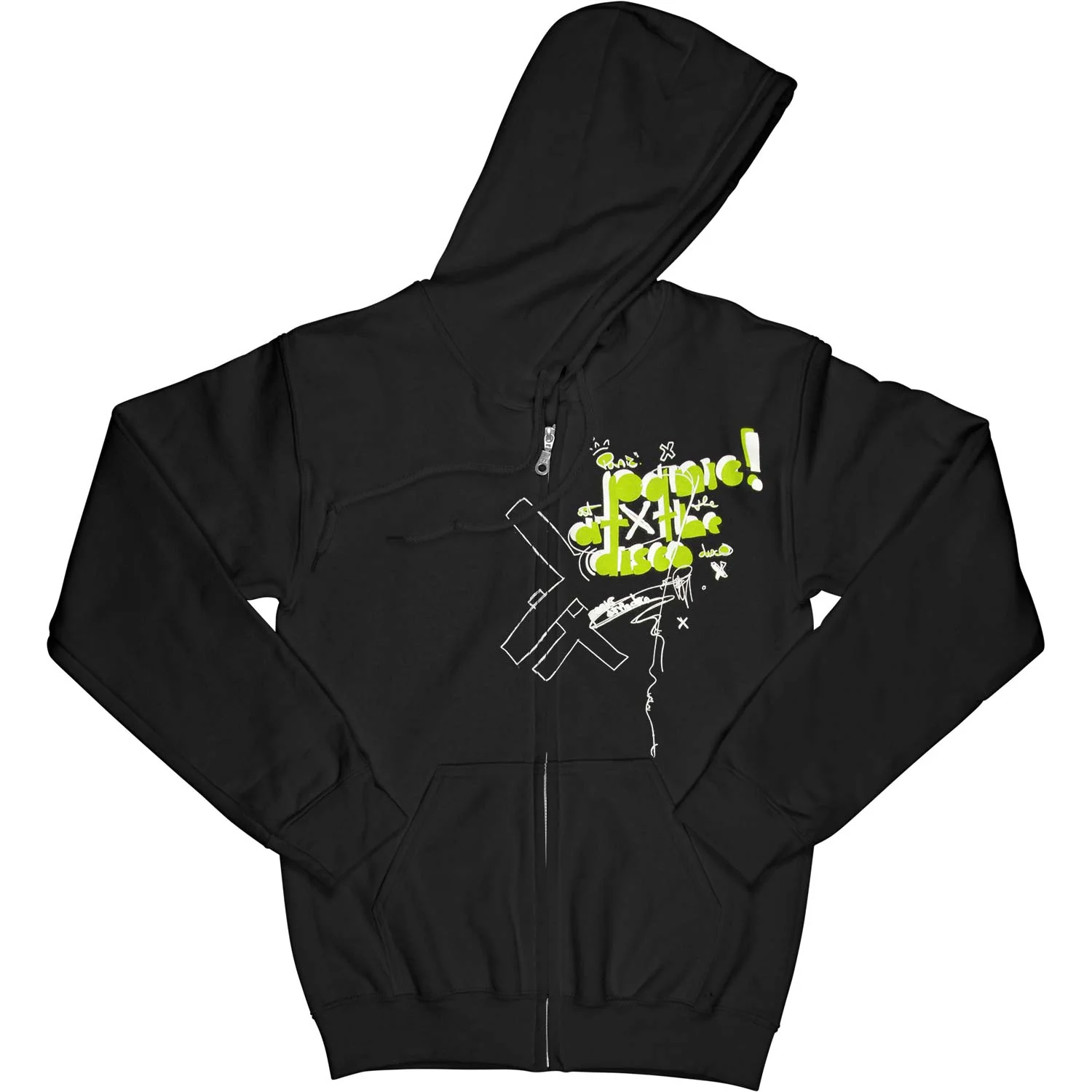 Panic! At The Disco Scribbles Zippered Hooded Sweatshirt