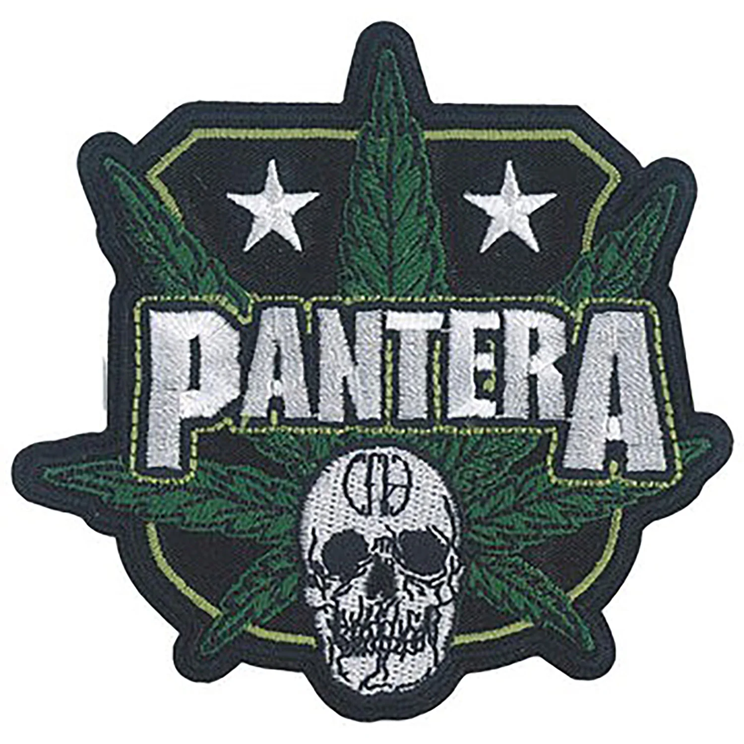 Pantera Cannabis Skull Embroidered Patch
