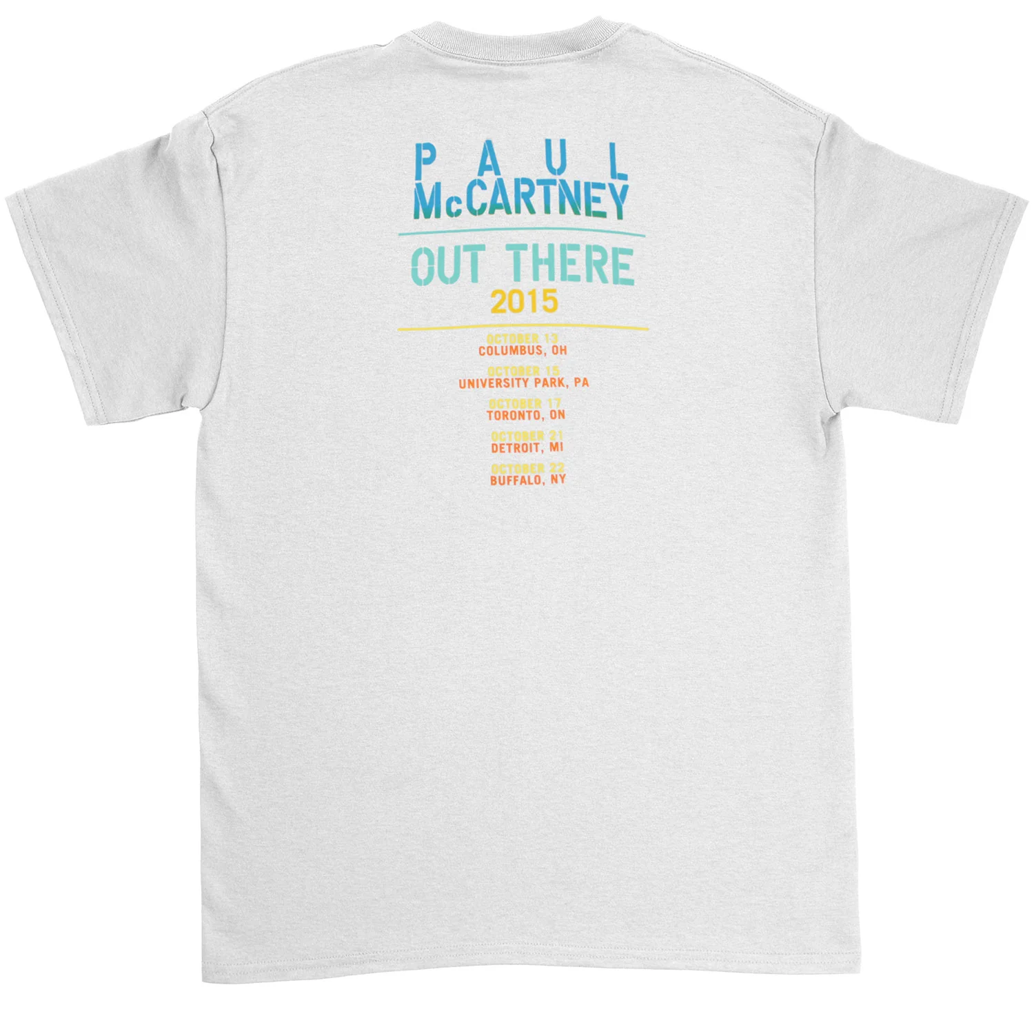 Paul Mccartney Fade Out 2015 Tour Columbus - Buffalo T-shirt - Image 2