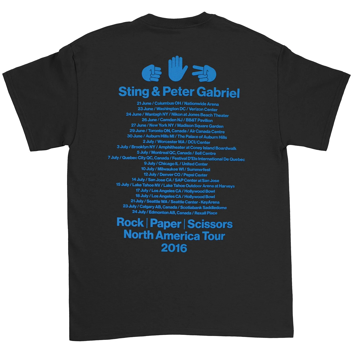 Peter Gabriel Sting & Peter Gabriel North America Tour 2016 T-shirt - Image 2