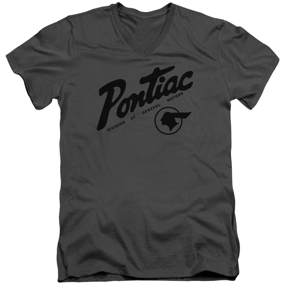 Pontiac Division Adult V-Neck Slim Fit T-shirt