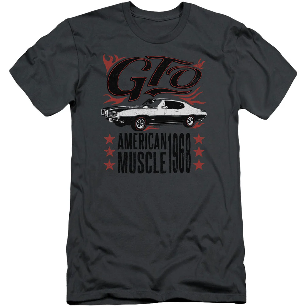 Pontiac Gto Flames Adult Slim Fit Slim Fit T-shirt