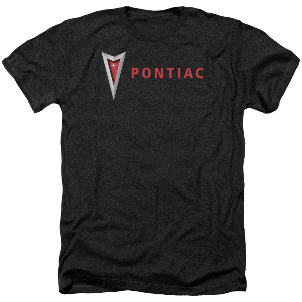 Pontiac Modern Pontiac Arrowhead Adult Heather 40% Poly T-shirt