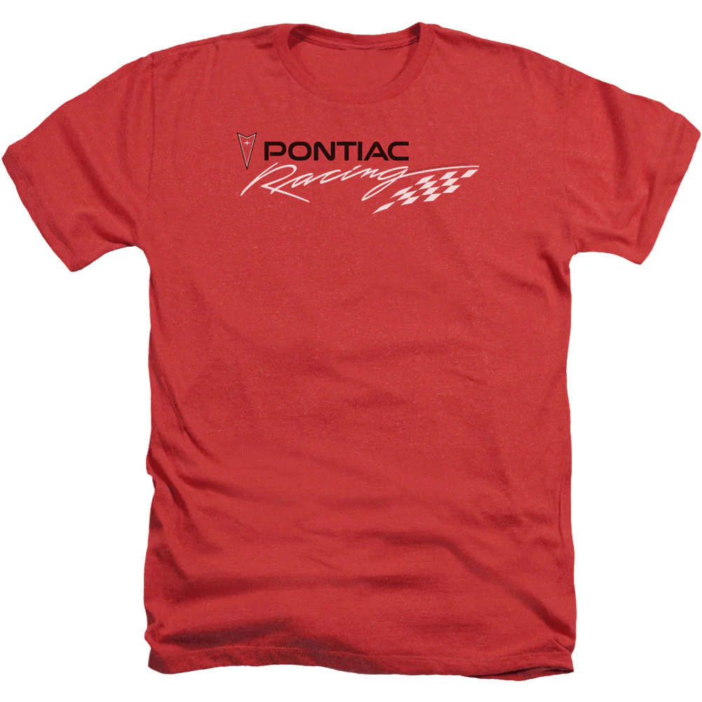 Pontiac Red Pontiac Racing Adult Heather 40% Poly T-shirt