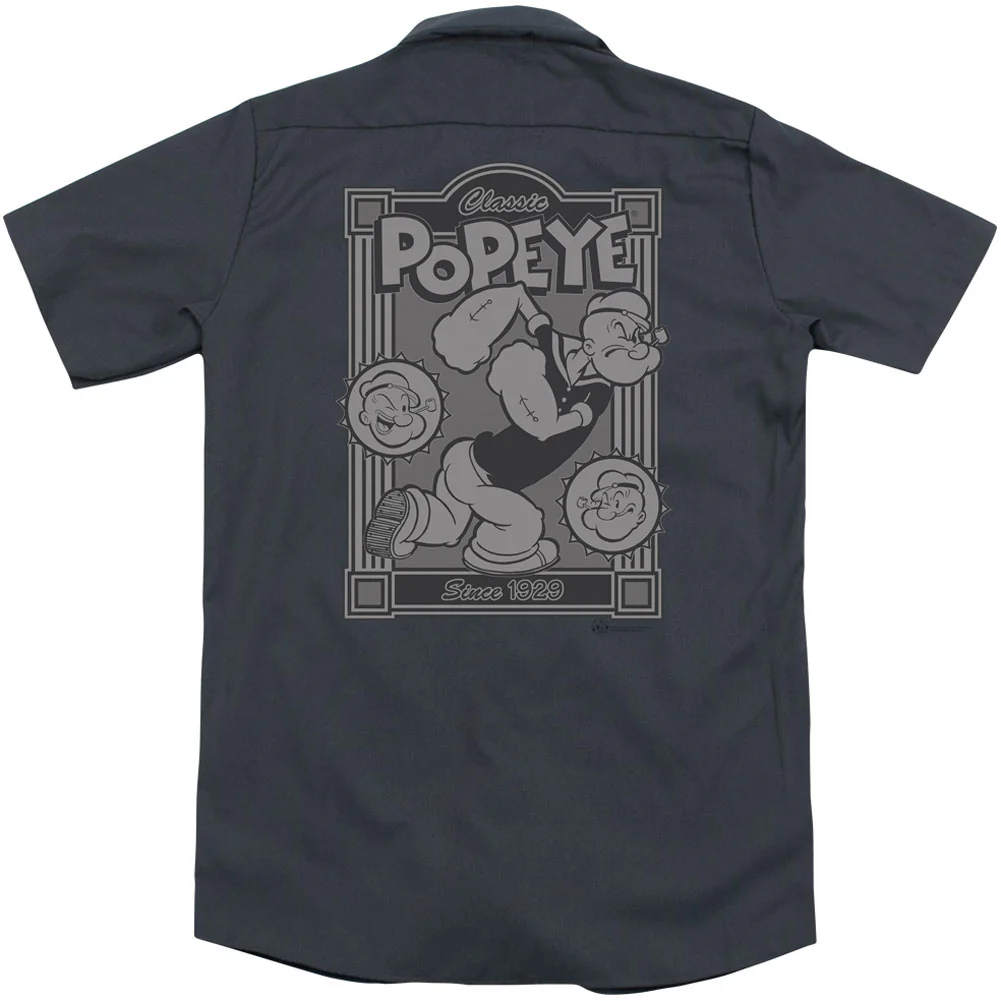 Popeye Classic Popeye (Back Print) Workshirt - Image 2