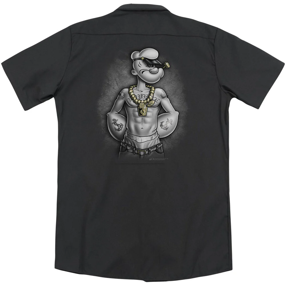Popeye Hardcore (Back Print) Workshirt - Image 2