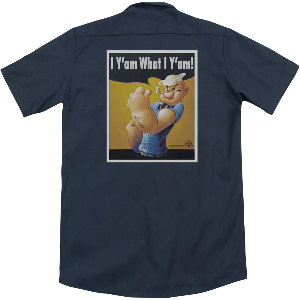 Popeye I Can Do It (Back Print) Workshirt - Image 2