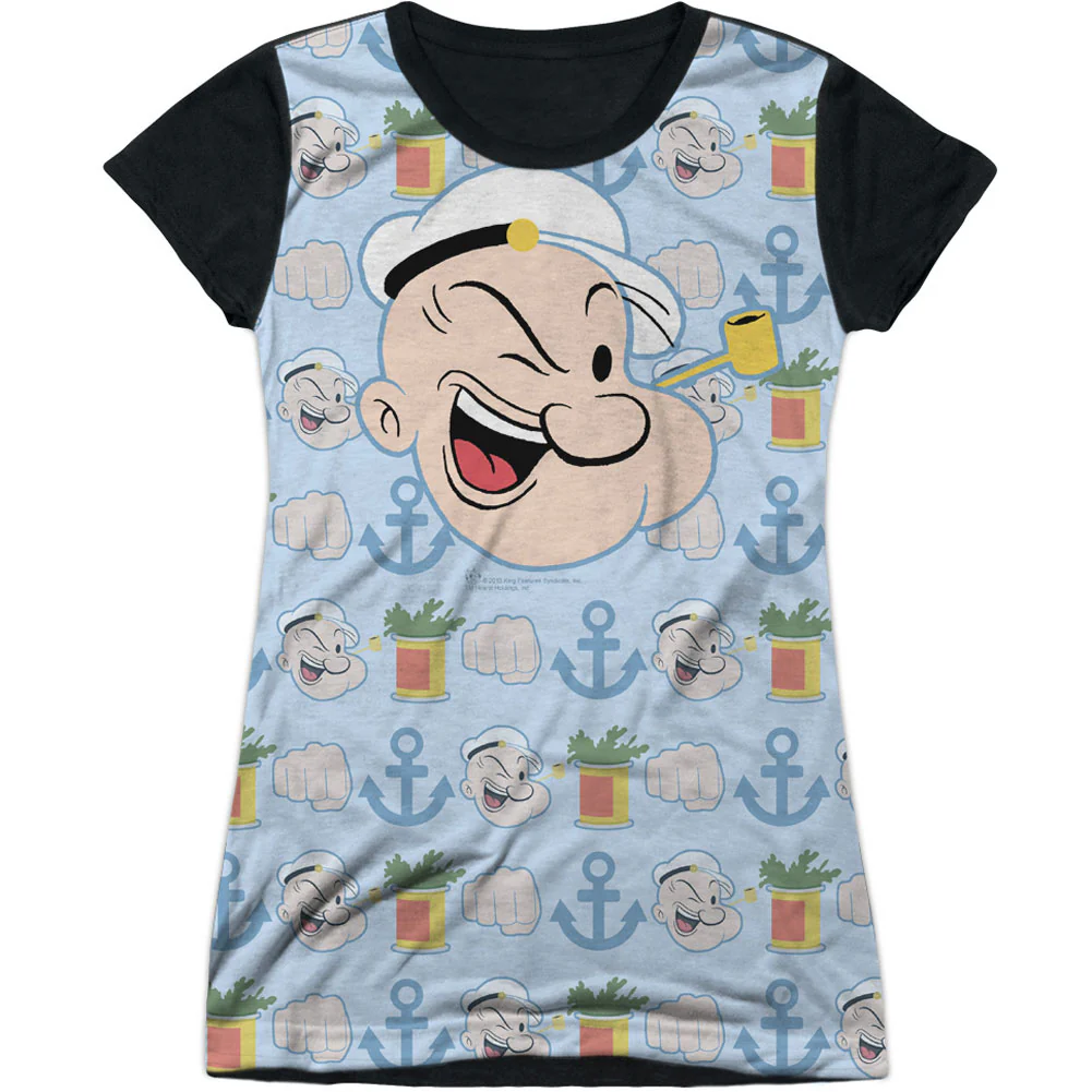 Popeye Symbol Sub Sublimation Junior Top