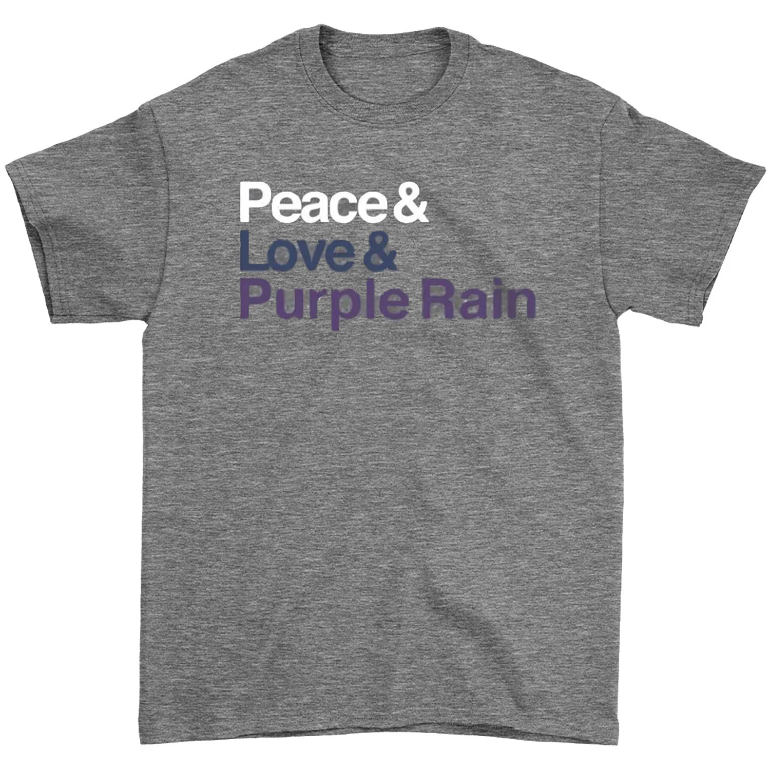 Prince Peace Love And Purple Rain Tee (Heather Grey) T-shirt