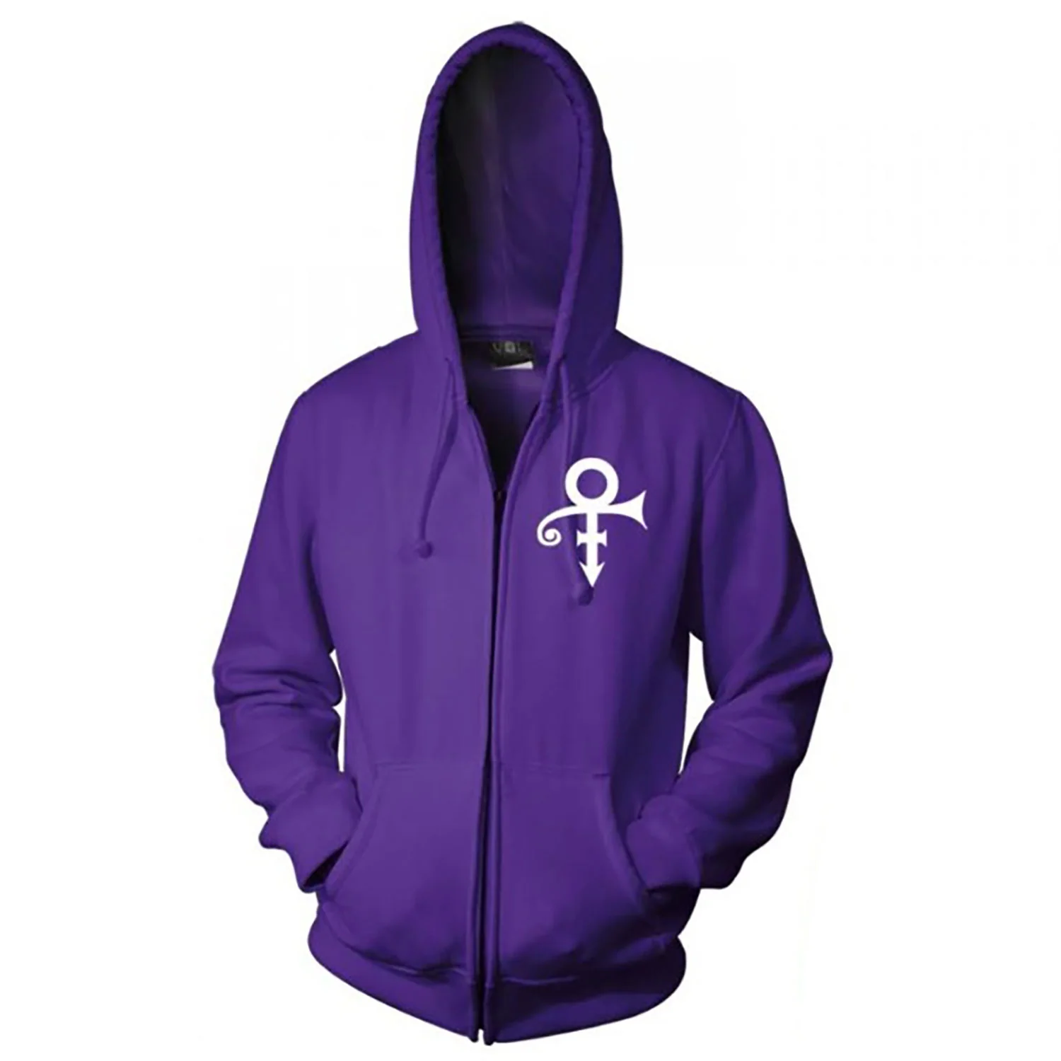 Prince Symbol Zip Hoodie Zippered Hooded Sweatshirt